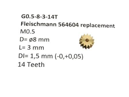 micromotor G0.5-8-3-14T tandwiel