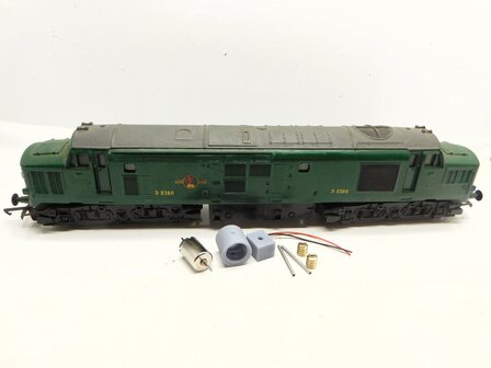 micromotor 0T002G motor ombouwset voor Triang/Hornby Class 31, Class 37, Class 77-EM2