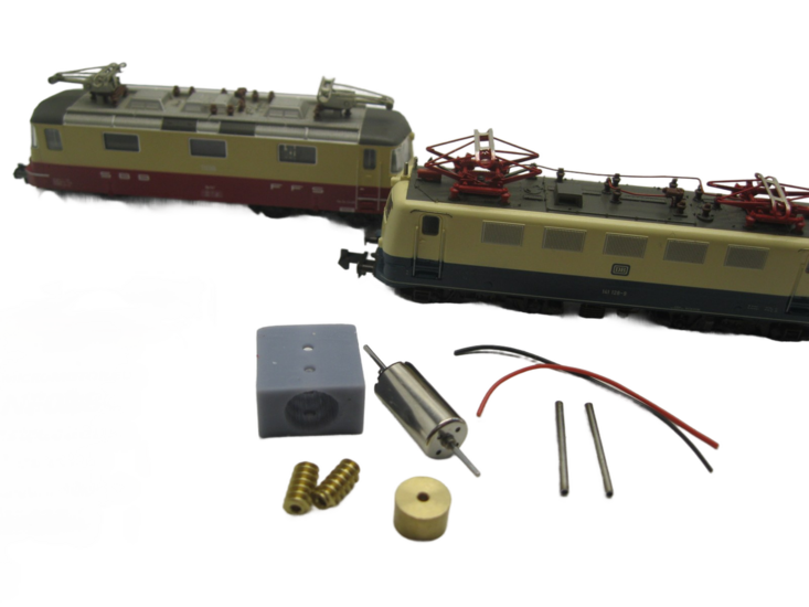 micromotor NF018C N ombouwset voor Fleischmann BR 141, E 41, RE 4/4, RE 420, SJ Rc 2, u.a.
