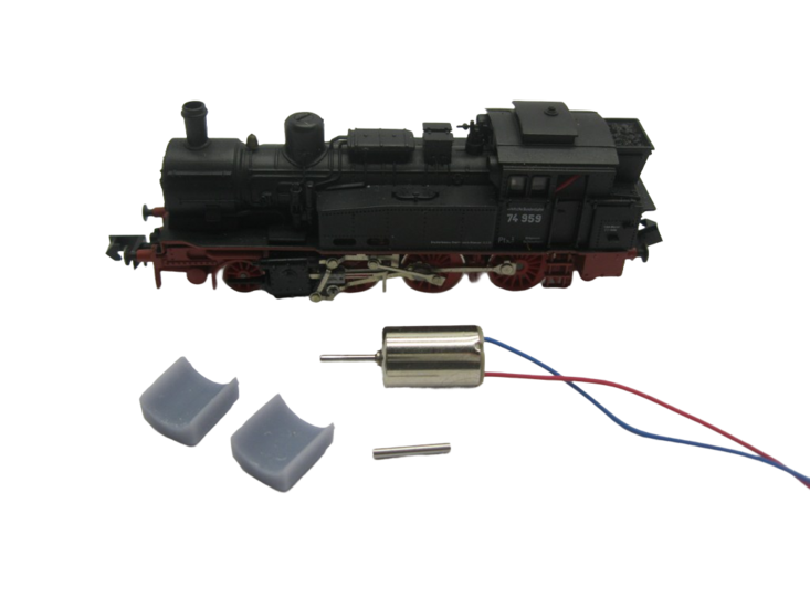 micromotor NA022 motor ombouwset voor Arnold BR 74, K.P.E.V. T12, &Ouml;BB Reihe 674, SNCF 130 TC, SNCB Reeks 96